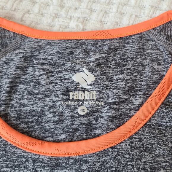 Rabbit Hoka Heather Gray and Bright Orange Tee Women's Size M - Picture 8 of 9